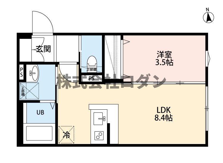 ROBOT HOME 竹ノ塚(1LDK/3階)の間取り写真