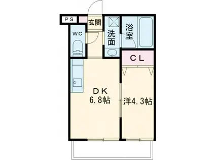 春陽館大野(1LDK/3階)の間取り写真