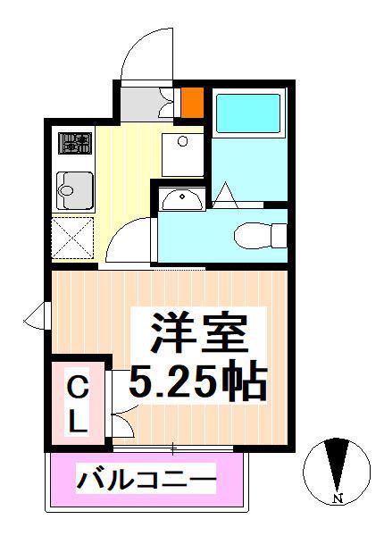 I-FLAT明大前(1K/2階)の間取り写真