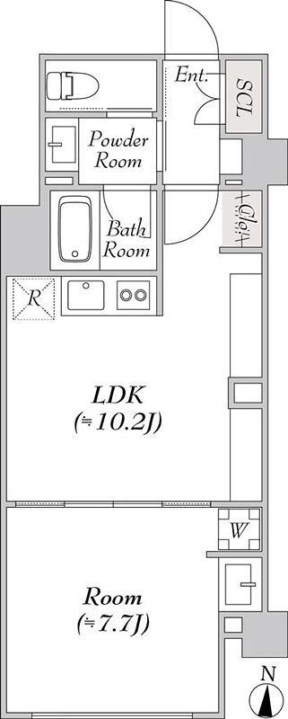 LUMIEC KITASENJU(1LDK/1階)の間取り写真
