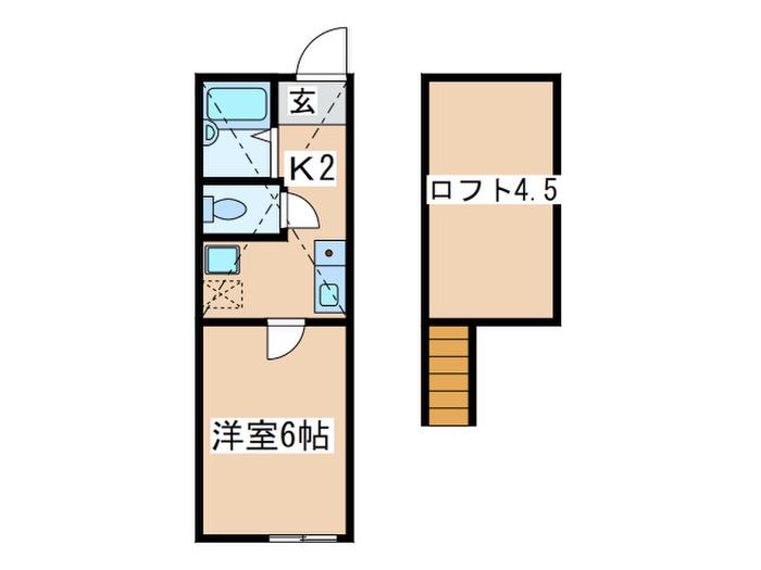 TMレジデンス(1K/1階)の間取り写真