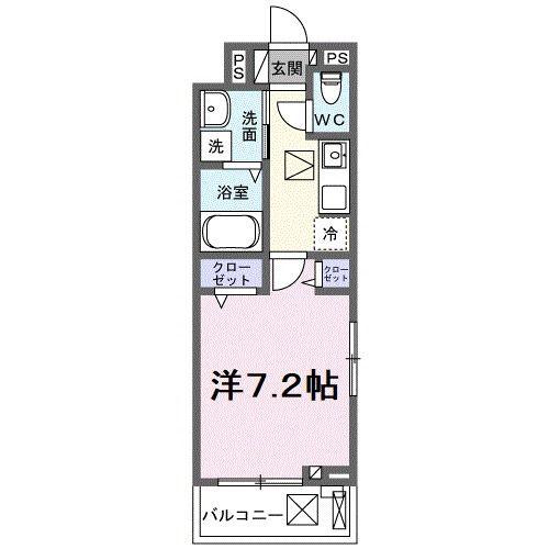 ジュピタ―(1K/1階)の間取り写真