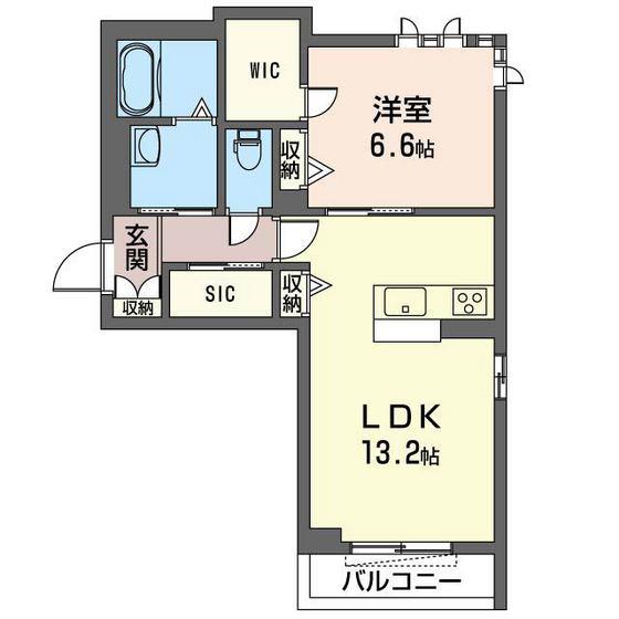 プレミアムメゾン高崎新保町(1LDK/2階)の間取り写真
