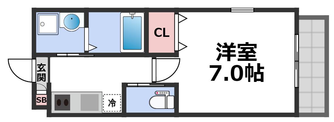 KTIレジデンス小路(1K/2階)の間取り写真