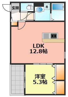 ジーメゾン味鋺エアリー(1LDK/3階)の間取り写真