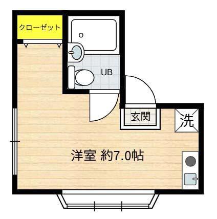 JRS王子(ワンルーム/2階)の間取り写真