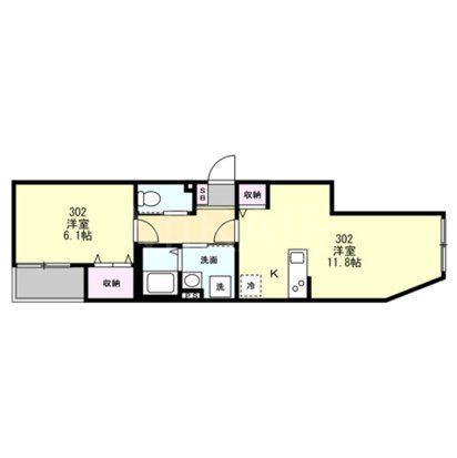 ブルーム長後(1LDK/3階)の間取り写真