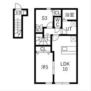 アリトピア(1SLDK/2階)の間取り写真
