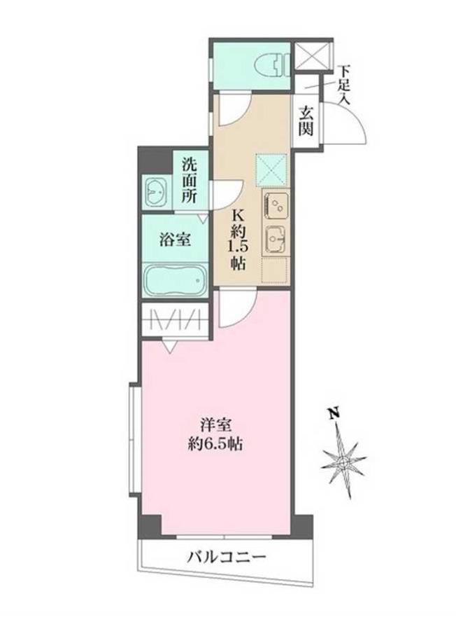 モン・シャトー高円寺北(1K/2階)の間取り写真