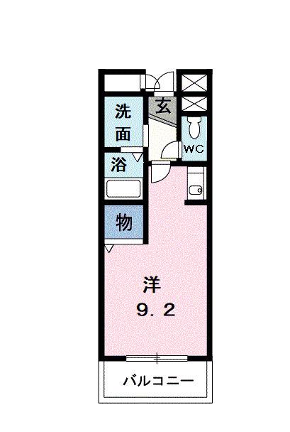 グラース青山(ワンルーム/4階)の間取り写真