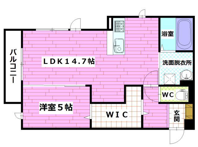 D-ROOM中野(1LDK/2階)の間取り写真