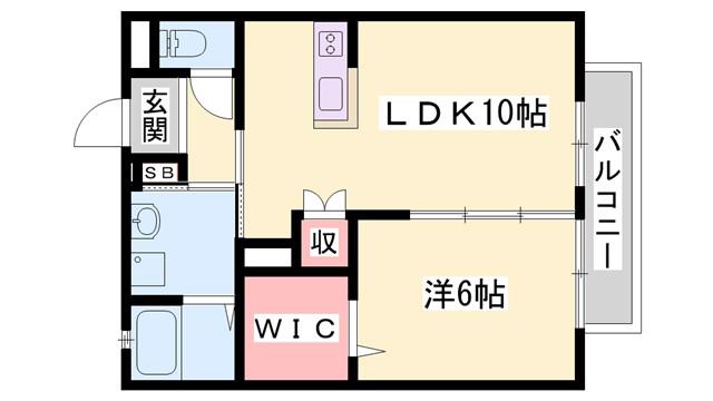 エルメゾン大蔵(1LDK/1階)の間取り写真