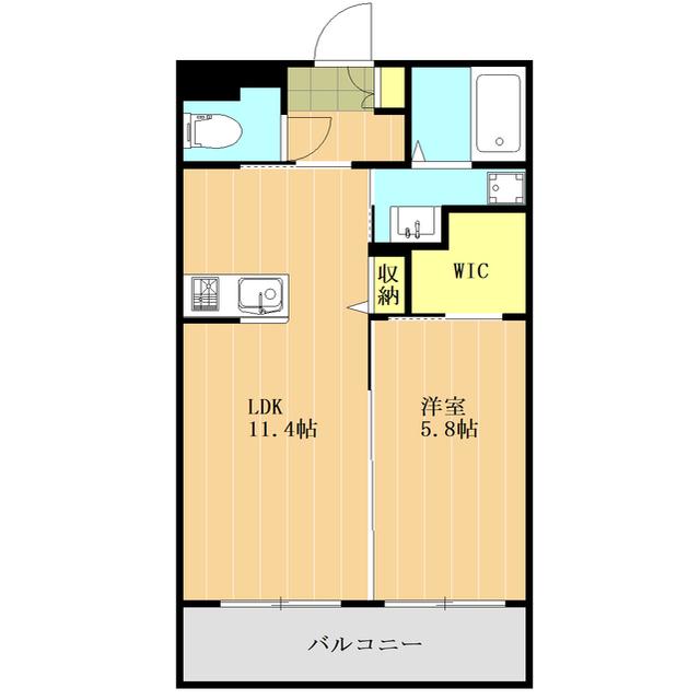 花園3丁目マンション(1LDK/2階)の間取り写真