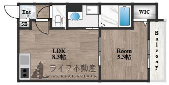 ALEGRIA若江本町ノース(1LDK/1階)の間取り写真