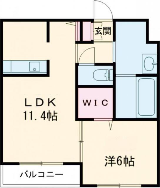 NEW PIAZZA(1LDK/5階)の間取り写真