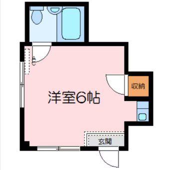 ひまわりマンションVII(ワンルーム/1階)の間取り写真