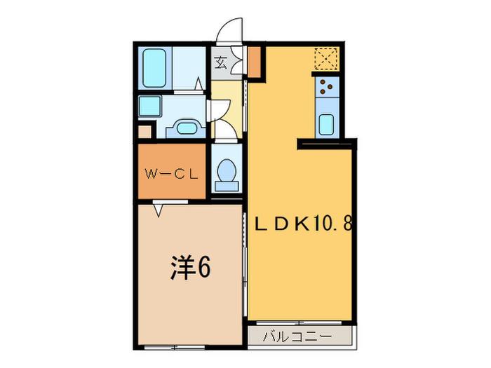 グランシャリオ武蔵小杉(1LDK/1階)の間取り写真