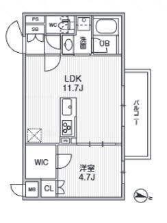 ALIVIS志村三丁目(1LDK/3階)の間取り写真