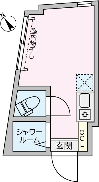 TRアーバンプレイス高田馬場I(ワンルーム/1階)の間取り写真