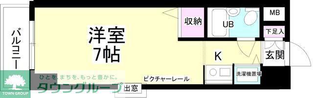 ジョイフル川崎弐番館(ワンルーム/6階)の間取り写真