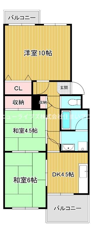 PYRAMID MANSION(3DK/3階)の間取り写真