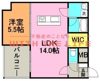ALLEYIII(1LDK/5階)の間取り写真
