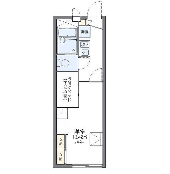 レオパレス総社南パル 2(1K/1階)の間取り写真
