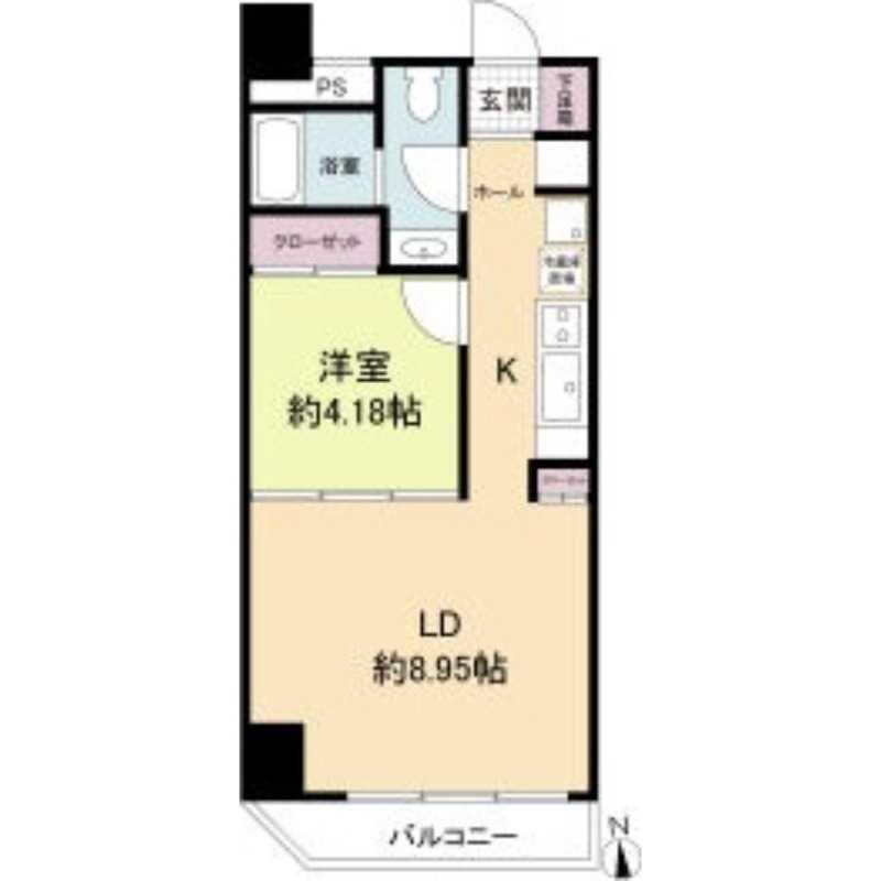 WILL DO谷町(1LDK/2階)の間取り写真