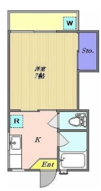 クレストハイツ(1K/1階)の間取り写真