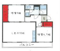 ヴェラナーリ千代田(3DK/1階)の間取り写真
