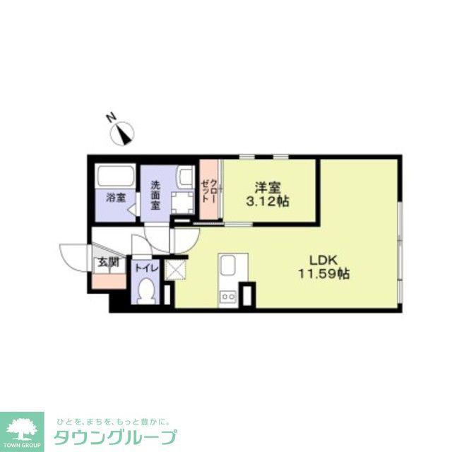 THE RESIDENCE ICHIGAYADAIMACHI(1LDK/3階)の間取り写真