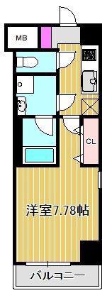 REFINADO・PISO(1K/2階)の間取り写真