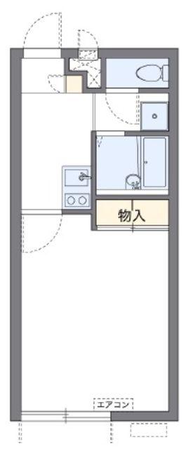レオパレスけやき通ハイツ(1K/2階)の間取り写真