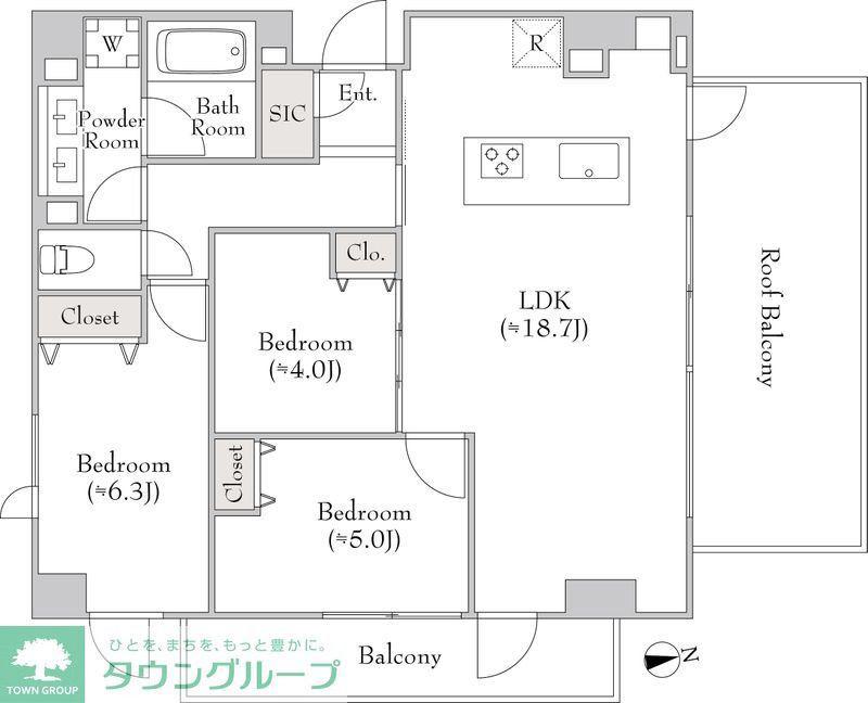 ルミーク大森(3LDK/8階)の間取り写真