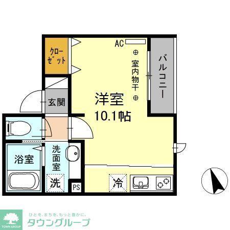 ルミエール西新宿(ワンルーム/2階)の間取り写真