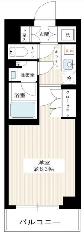HYS REVE(1K/3階)の間取り写真