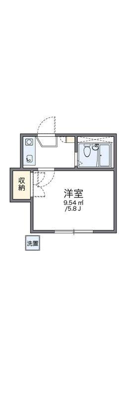 レオパレス伏見第3(1K/1階)の間取り写真
