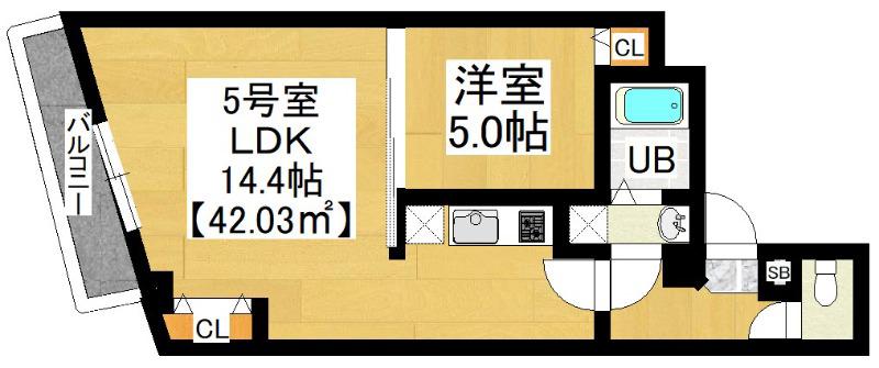 VERONA JEUNESSE(1LDK/1階)の間取り写真