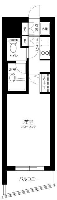 ヴィスタガーデン西荻窪(1K/1階)の間取り写真