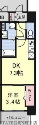 JPレジデンス大阪城東4(1LDK/2階)の間取り写真