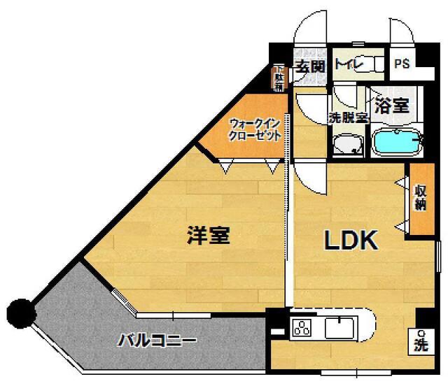 BLANCHEUR(1LDK/4階)の間取り写真