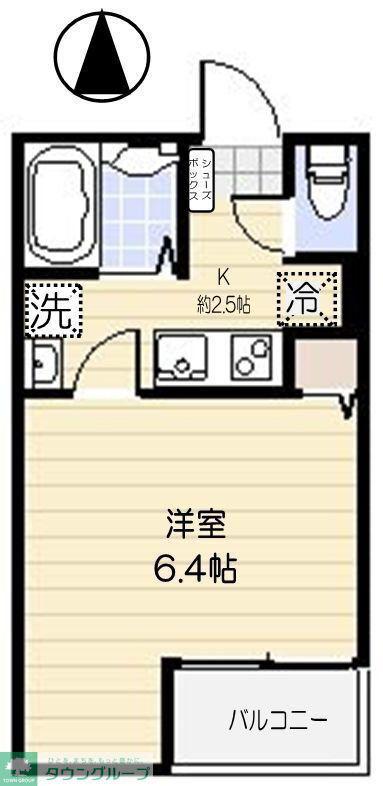 GRACE FLORA 21(1K/2階)の間取り写真