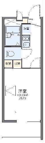レオパレス城屋敷110(1K/2階)の間取り写真