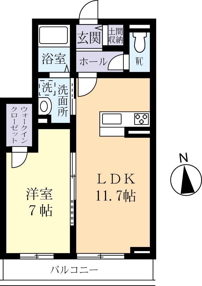 フォレモダーニ(1LDK/3階)の間取り写真