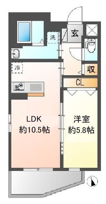 CHIGURA湯島(1LDK/3階)の間取り写真
