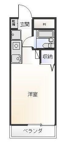 プレジール甲西A棟(1K/2階)の間取り写真
