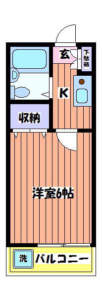 ボブハウス(1K/2階)の間取り写真