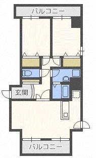 サンコート南8条(2LDK/2階)の間取り写真