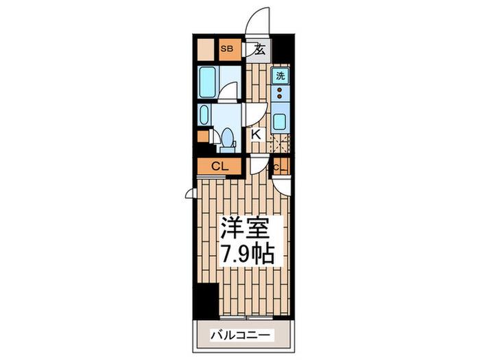 スタイリオ蒲田II(1K/12階)の間取り写真