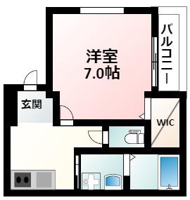 フジパレス吹田金田ノース(1K/2階)の間取り写真